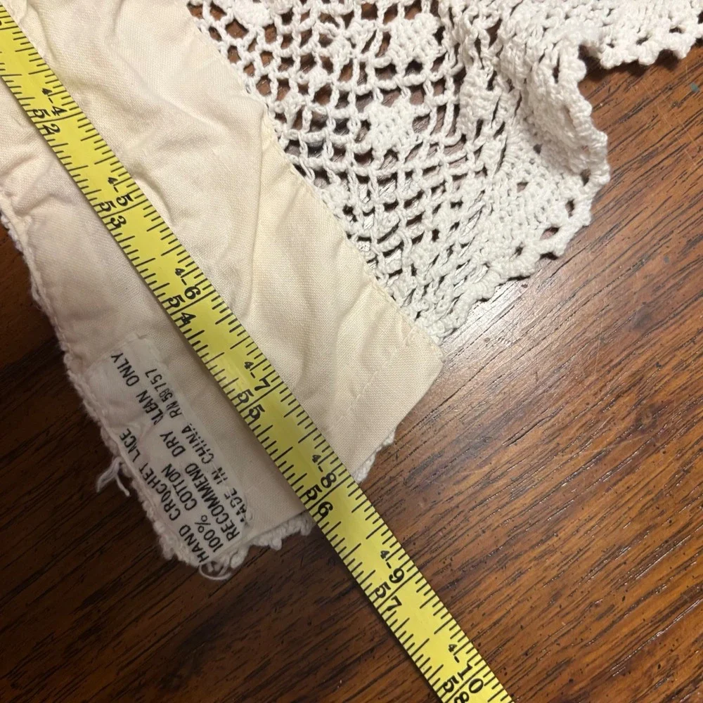 Hand-Crochet 100% Cotton Lace Window Curtain Panels (Pair of 2)